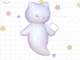 GHOST CAT CHARM \ KEYCHAIN-3