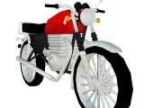 Low Poly Classic Motorcycle-0