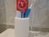 Modern Ribbed Toothbrush & Toothpaste Holder-1
