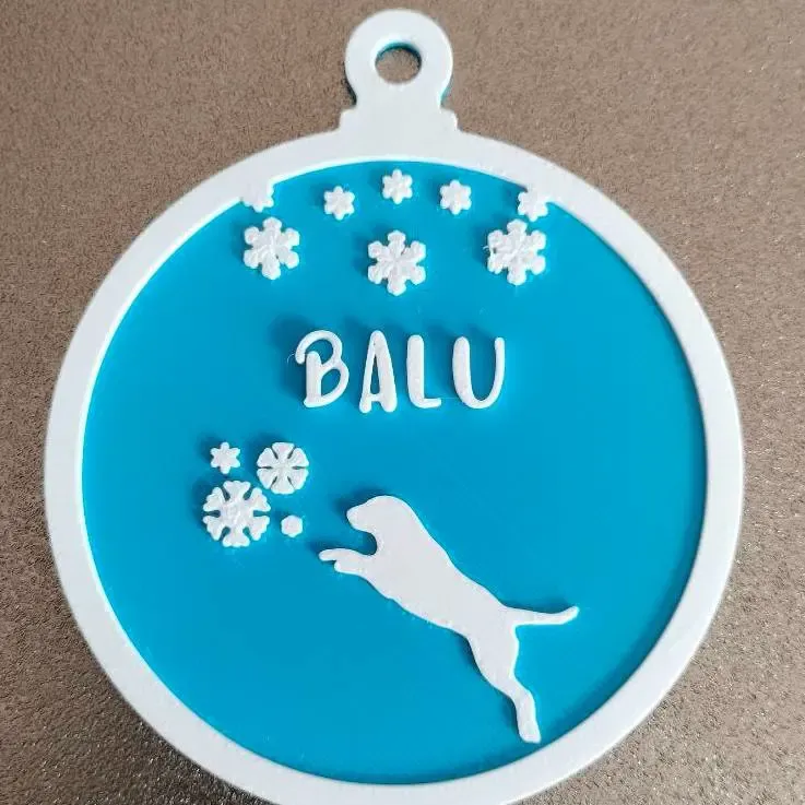 Christmas Ball (Dog) Editable