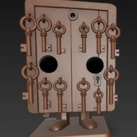 Action Figure SCP-004 As 12 Chaves Enferrujadas Porta Funko