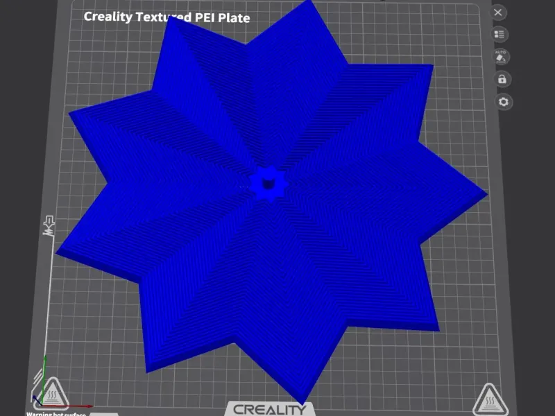 Large Format Fractal Fidget Star V2 with Center Post