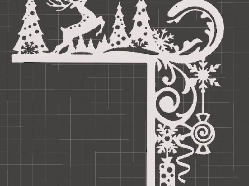 door frame winter reindeer