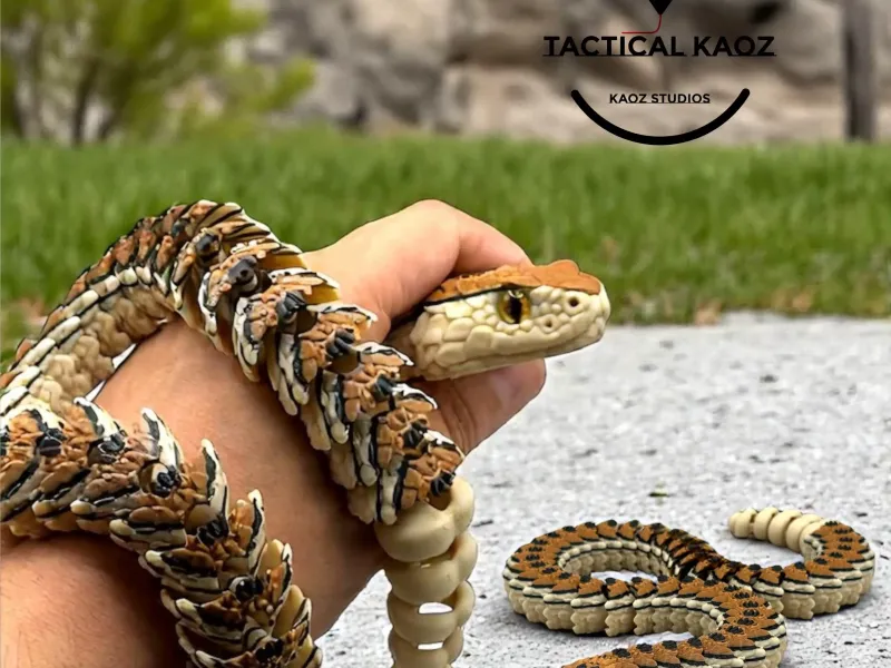 Articulated Rattlesnake | Pre-Painted + Optional Glass Eyes