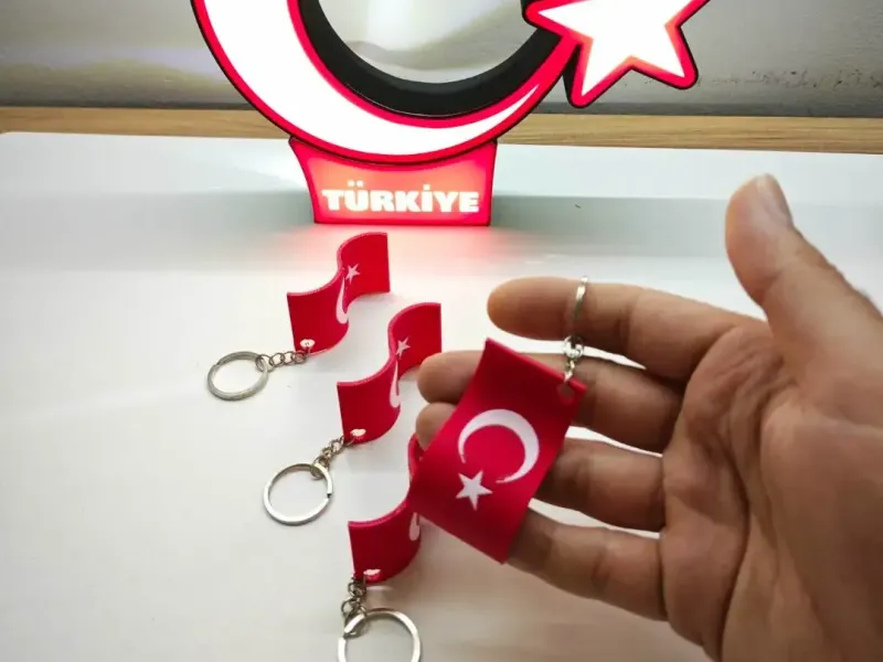 Türk Bayrağı Anahtarlık-Turkey Flag