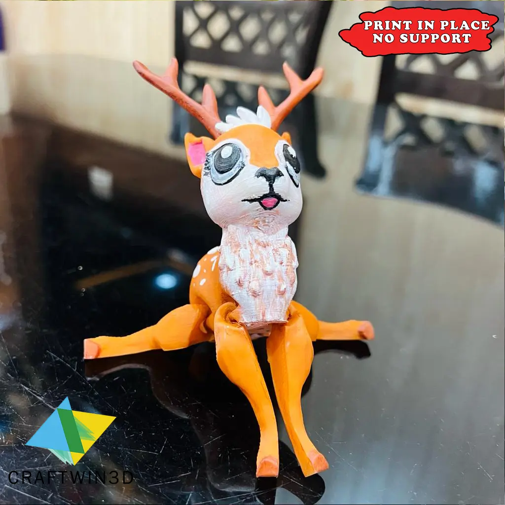 Cute Articulated Deer 3D Model!