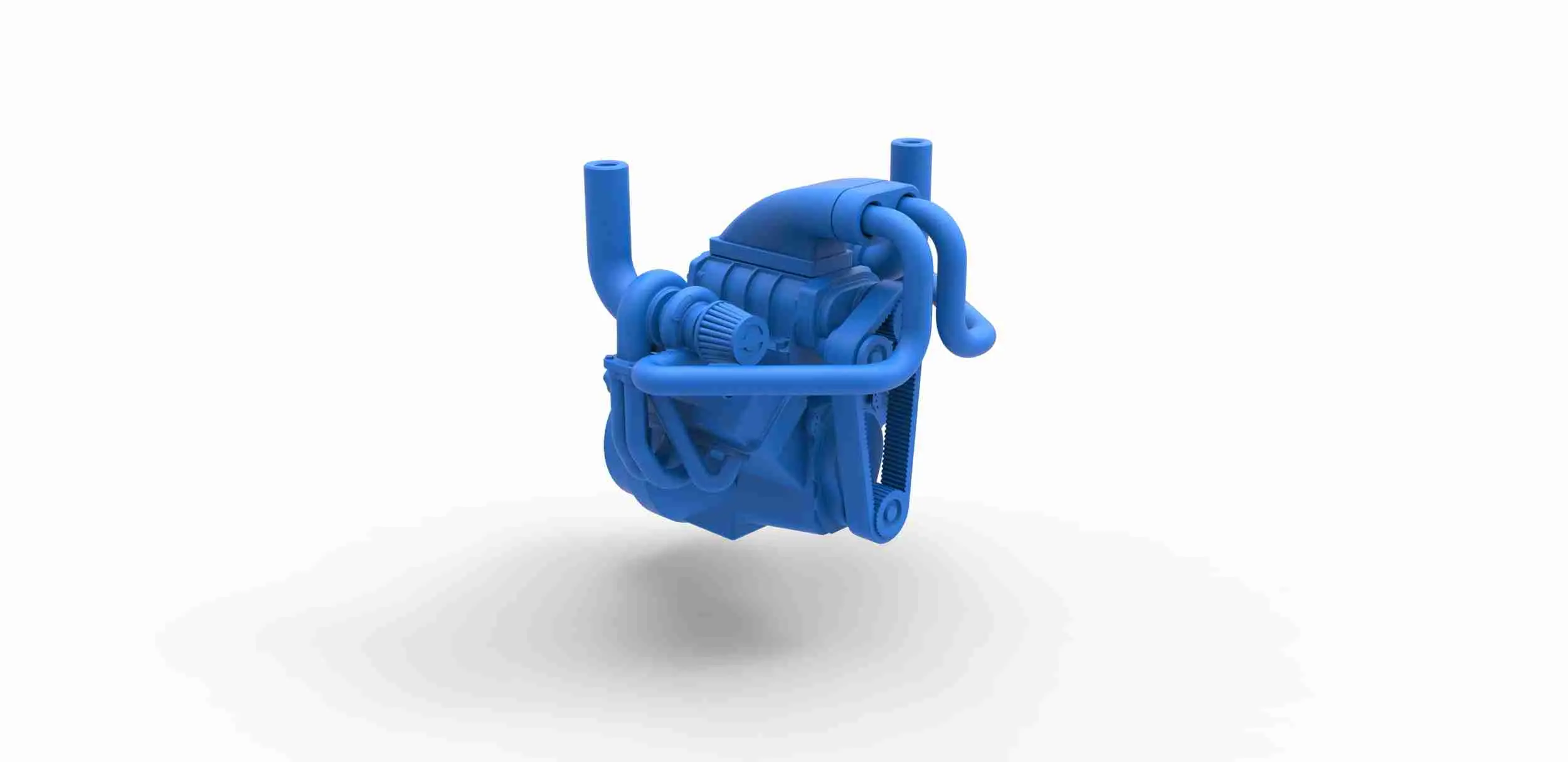 Двигатель V8 с двойным турбонаддувом Версия 1 Масштаб 1:25