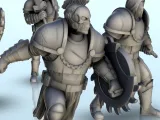 Set of 5 medieval soldiers (+ pre-supported version) (14) --6