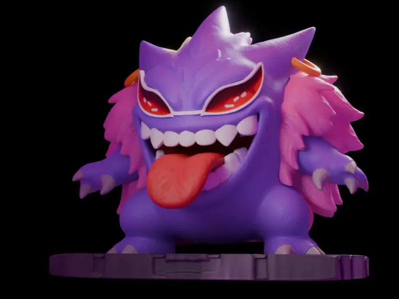🌀 Gengar-Doflamingo – ¡Fusión Tenebrosa y Elegante! 🌪️👻
