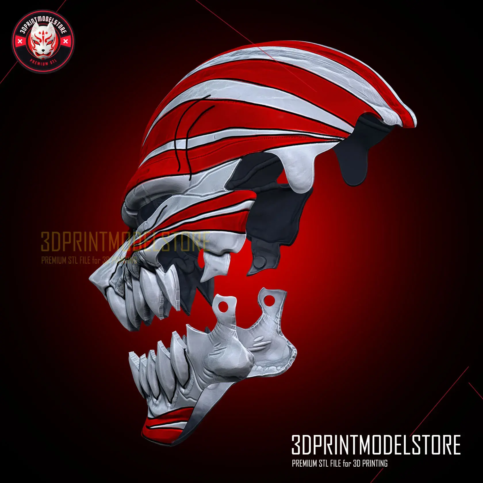 Bleach Ichigo Maschera vuota - Mascella mobile - Anime Cosplay