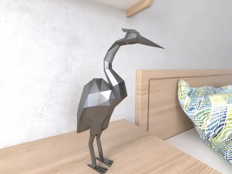 Stork Bird Lowpoly Low poly