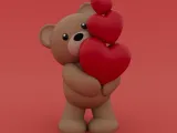 عيد الحب المميز - دمية دب مع الحب-0