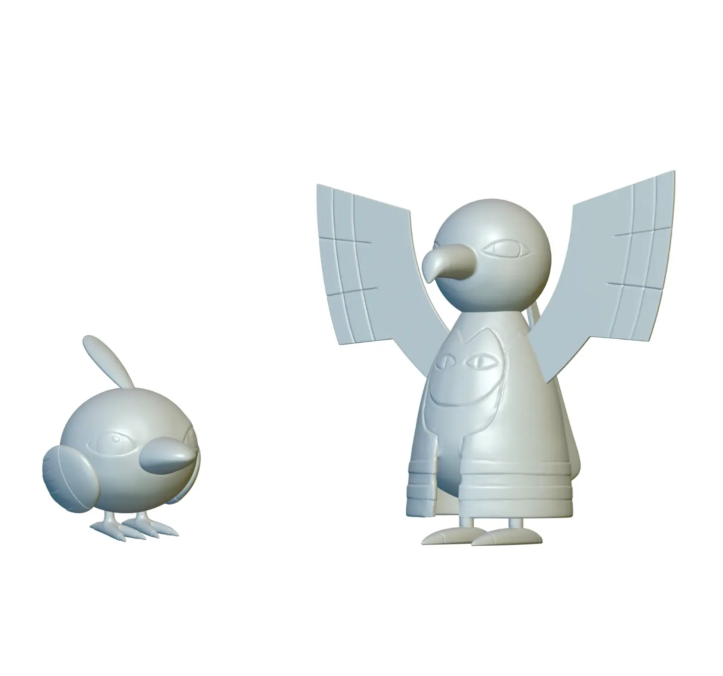 Pokemon Natu &amp; Xatu (#177 &amp; #178) - 3D-Druck!