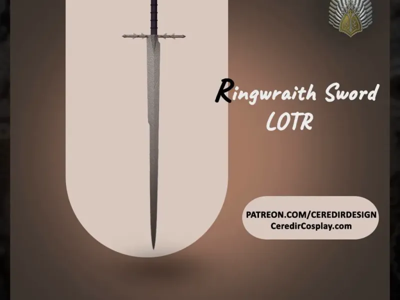 Ringwraith sword nazgul lord of the rings 3D DIGITAL DL