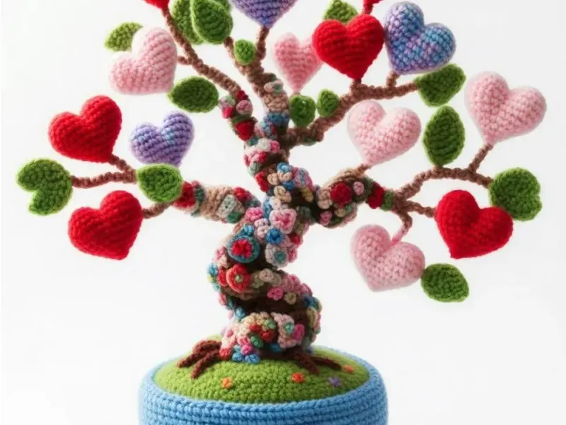 Valentine's Day Tree Amigurumi Pattern - Soft Dreams