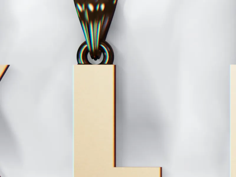 L pendants and earring