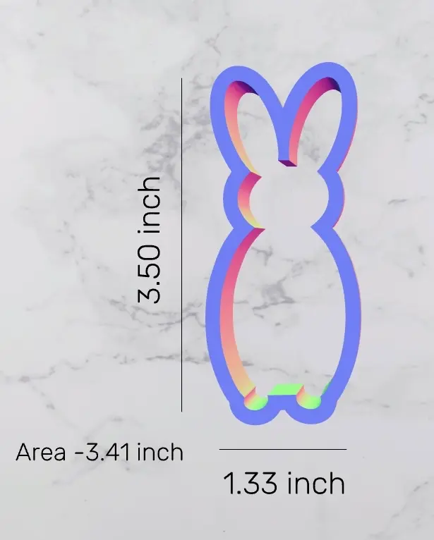 Standing Bunny Narrow Stance Cookie Cutter