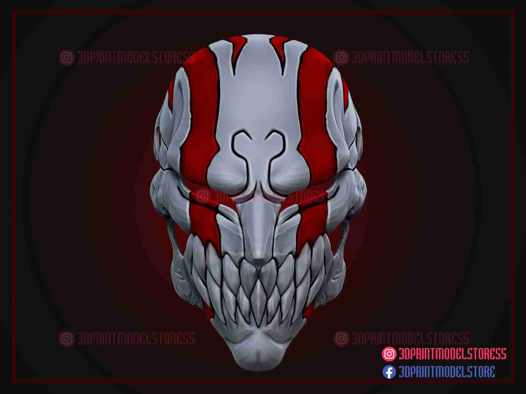Bleach Ichigo Hollow Mask - Anime Cosplay Halloween Costume