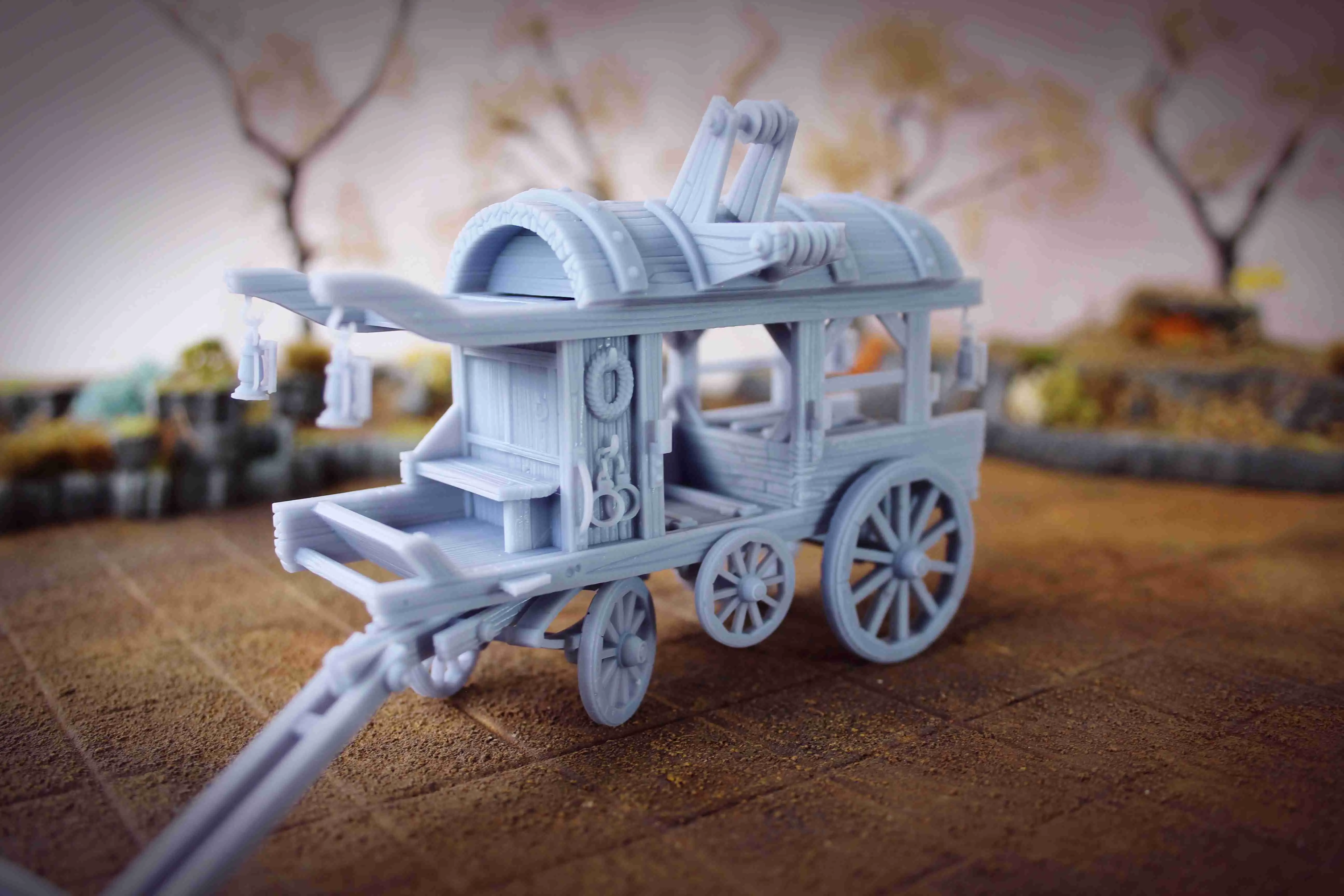 Hunters Wagon | Cart Scatter Terrain Scenery Piece for RPG's