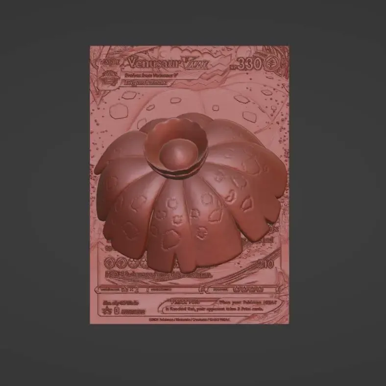 GIGANTAMAX Venusaur 3D / 4D Card - Custom 3D Printing File -