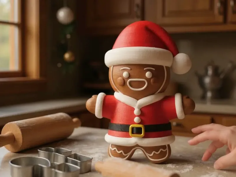 Lebkuchenmann dekorative Weihnachtsskulptur