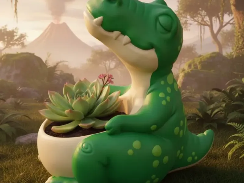 DINOSAUR FLOWERPOT