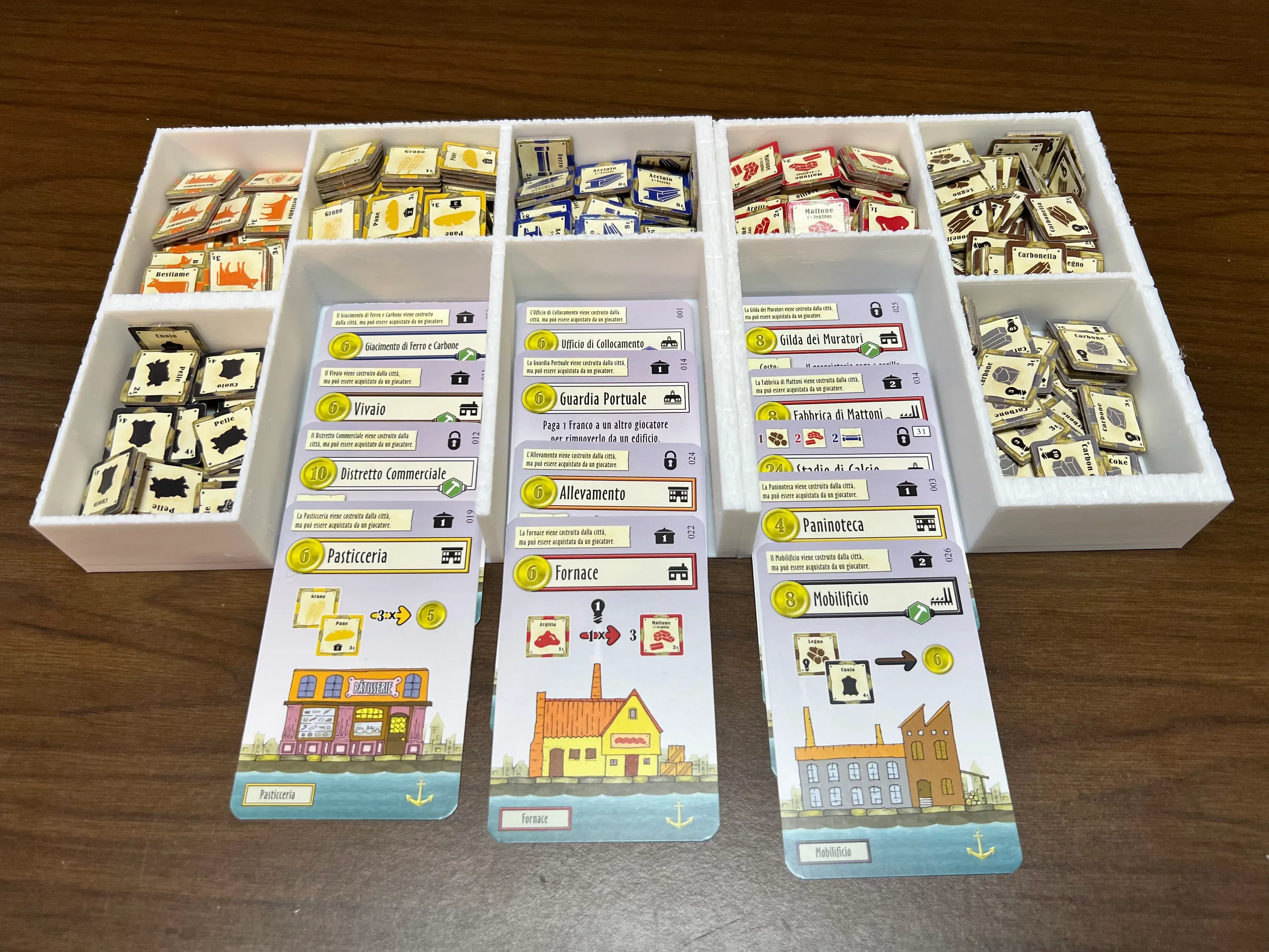 Board Games &amp; Card Games STL Download - Le Havre Board game organizer Sleeved Versionby ...