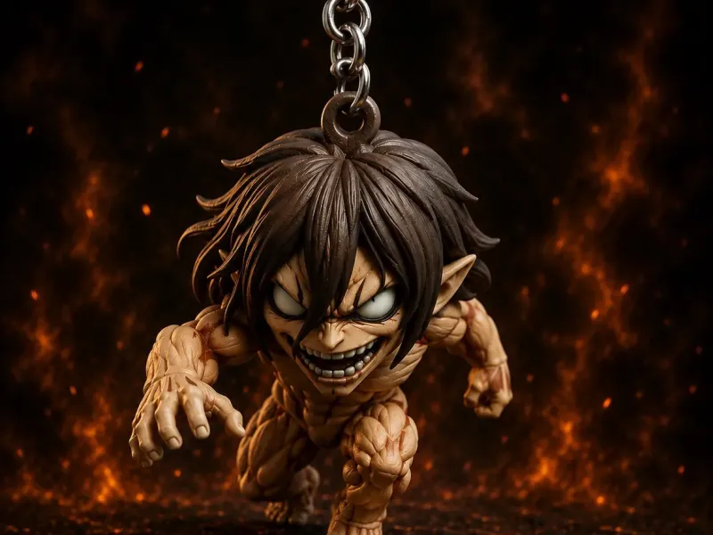 Llavero Eren Titán de Ataque Keychain 