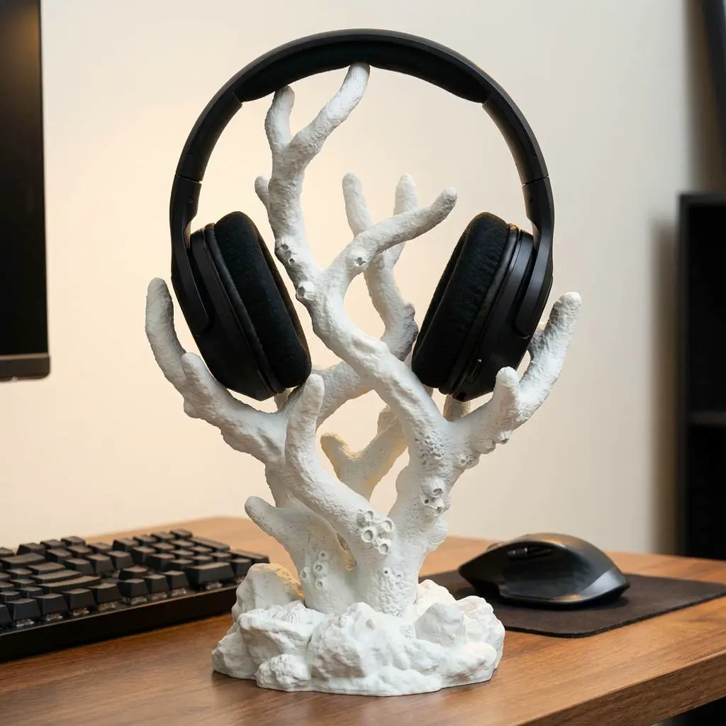Coral Reef Headphone Stand | Aesthetic Marine Art