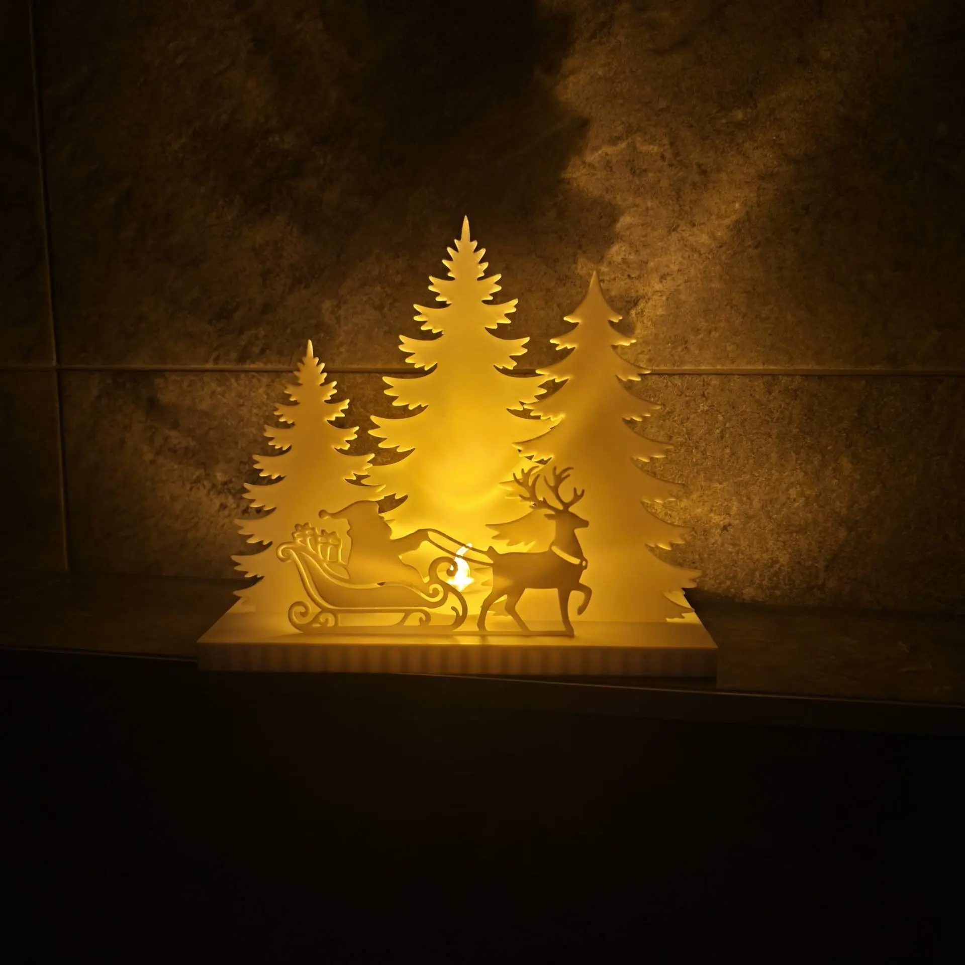 Illuminated Christmas Forest Display