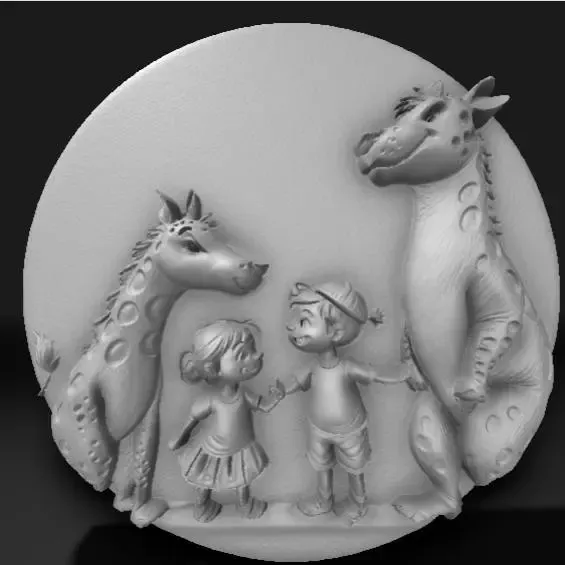 drawings of people and animals