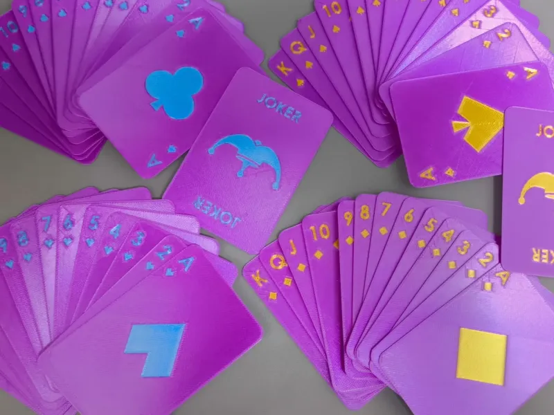 Meerkleurige pokerkaarten - schudbaar - 54 kaarten