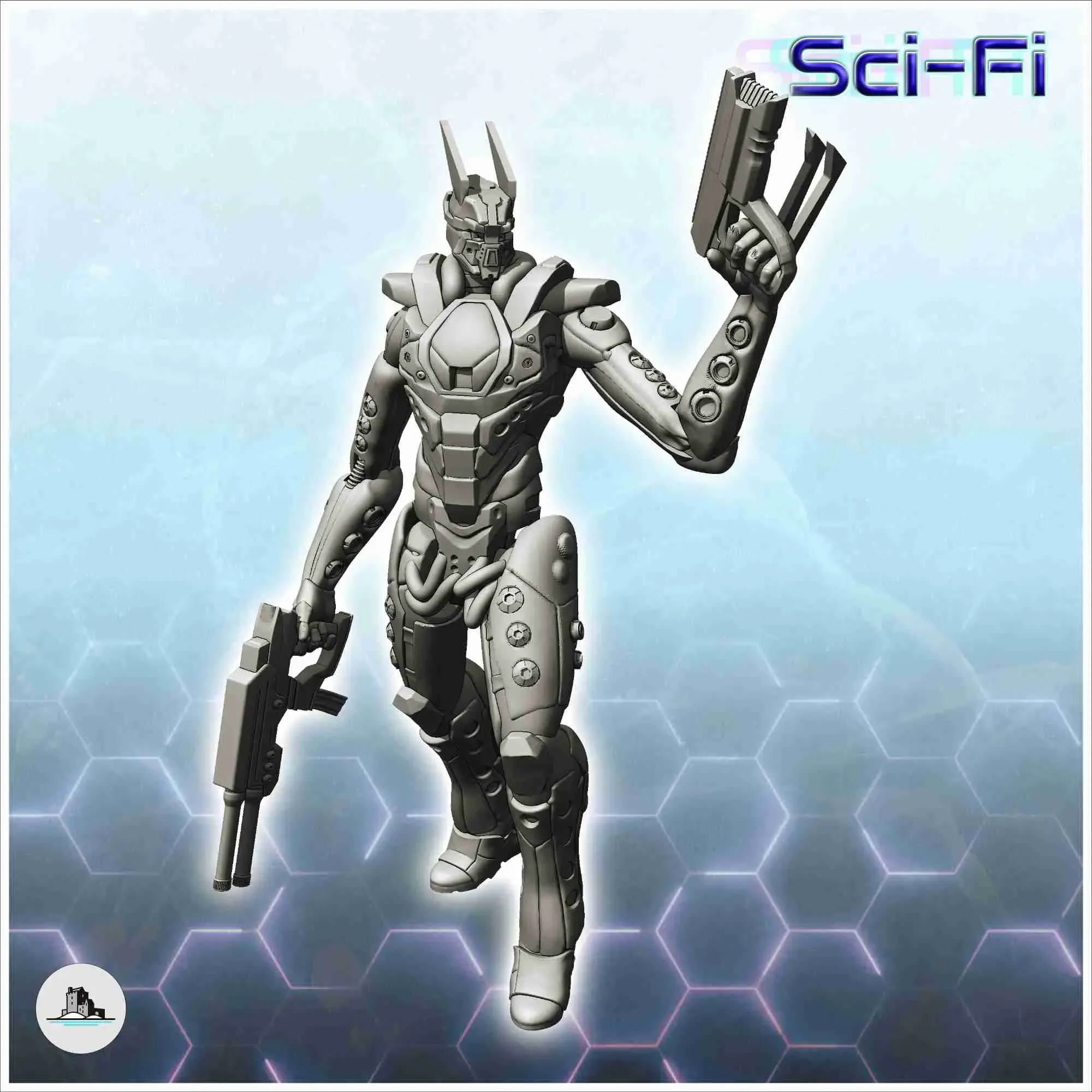 Ynbium combat robot (32) - miniatures w40k scifi warhammer t