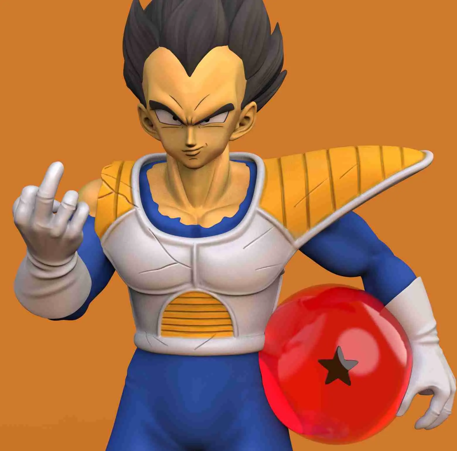 VEGETA DRAGON BALL - MODELO DE IMPRESIÓN 3D