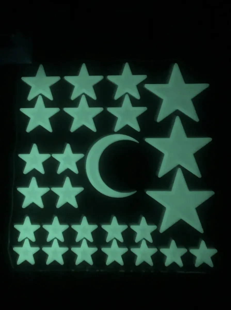 Moon and Stars (glow in the dark)