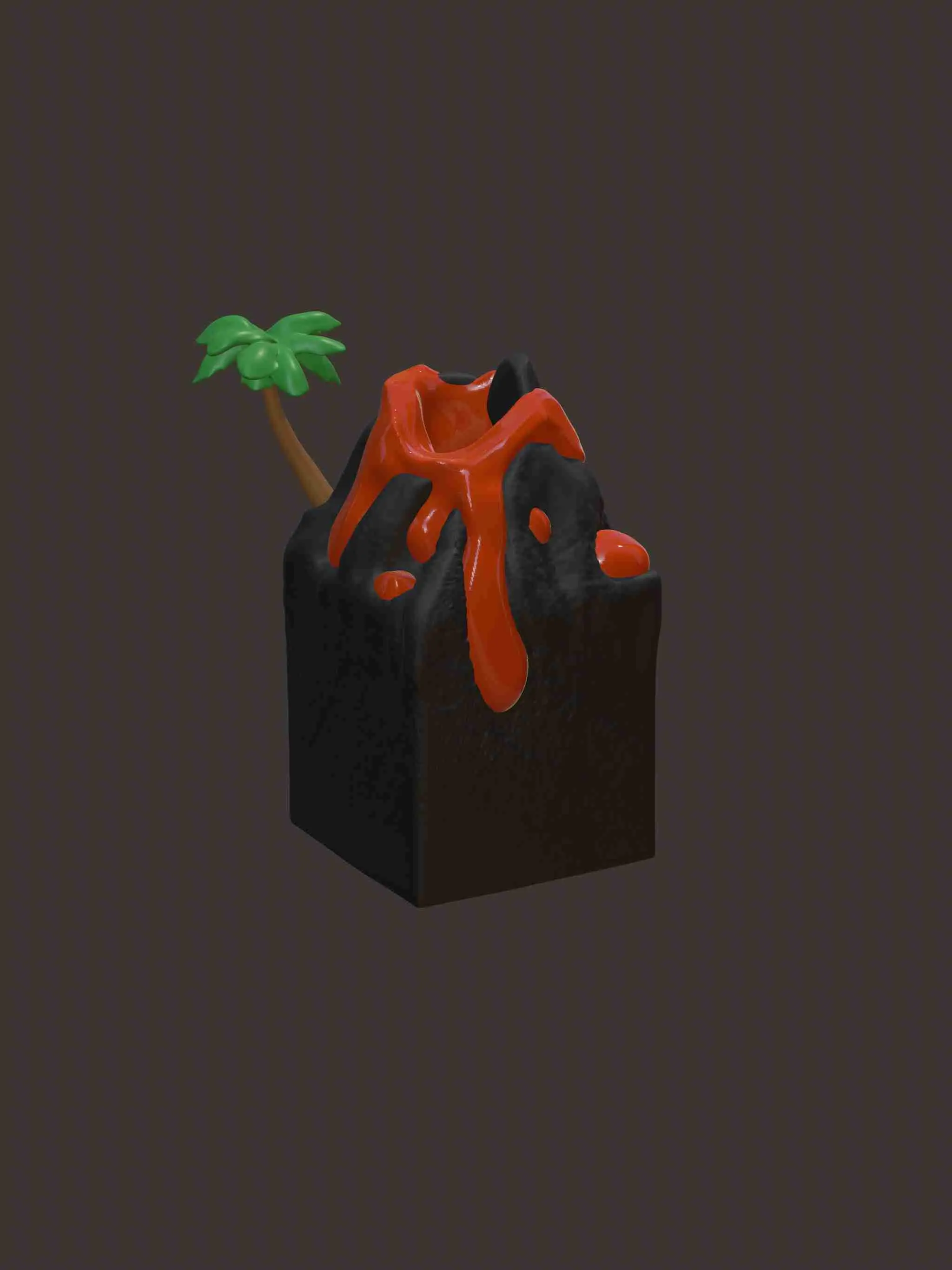 Volcano Tissue Box