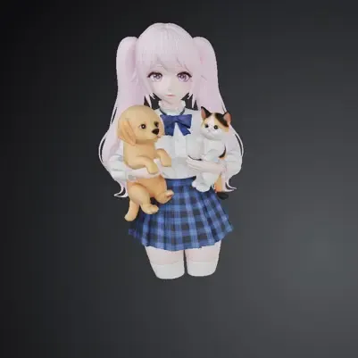girl pets