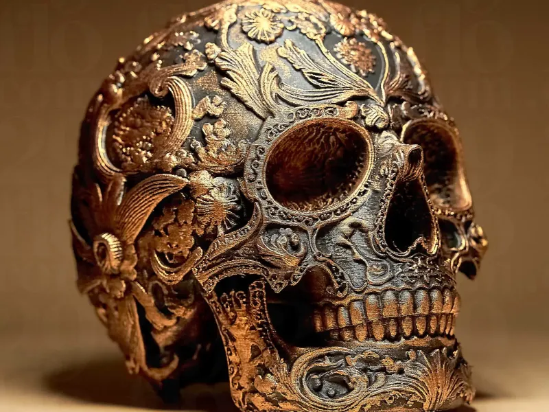 Calavera Ornamental del Día de los Muertos