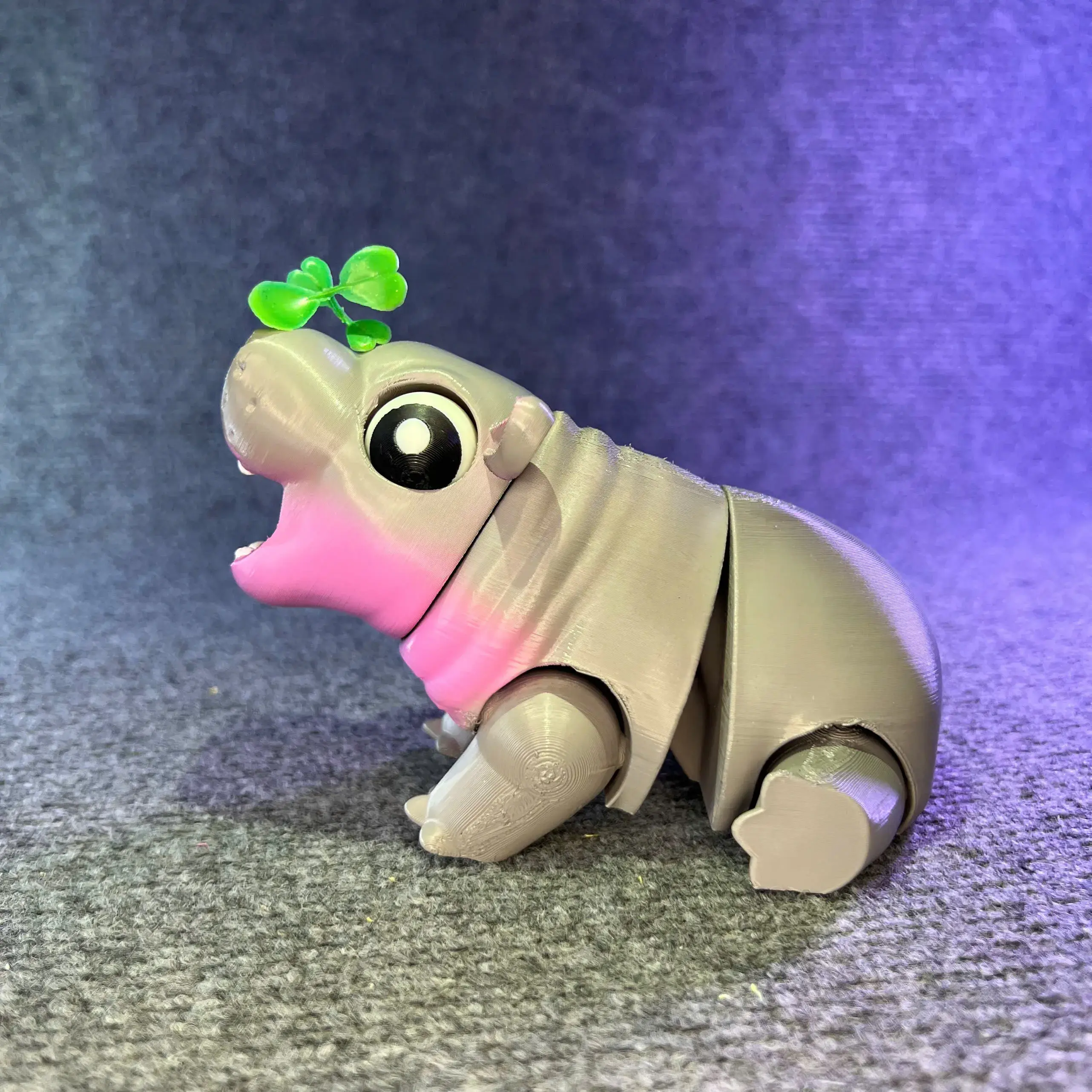 Moo Deng Hippo Flexi - Articulated - STL & 3mf Multicolor