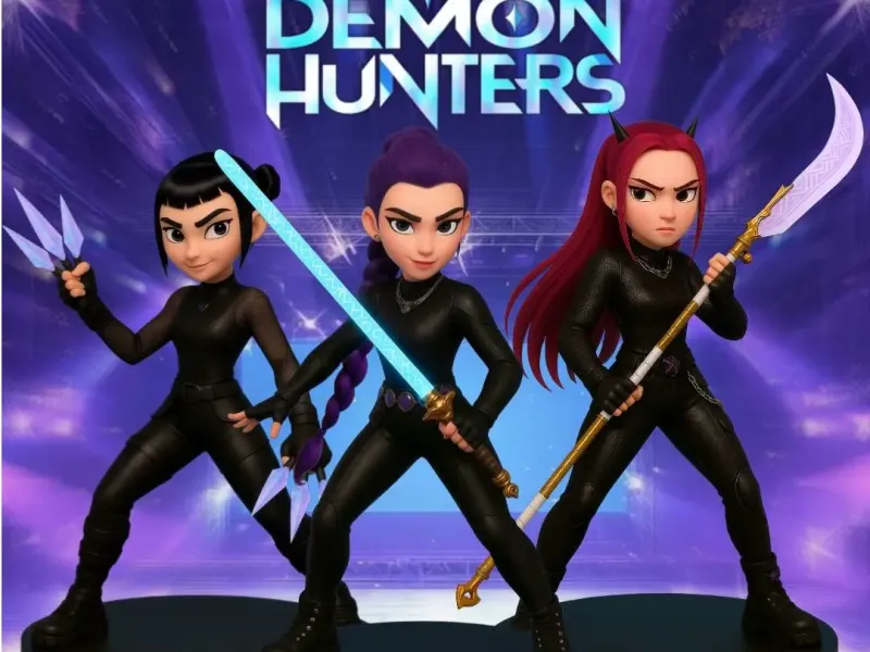 K-Pop Demon Hunters Goth suits – 3 Character Figure Pack