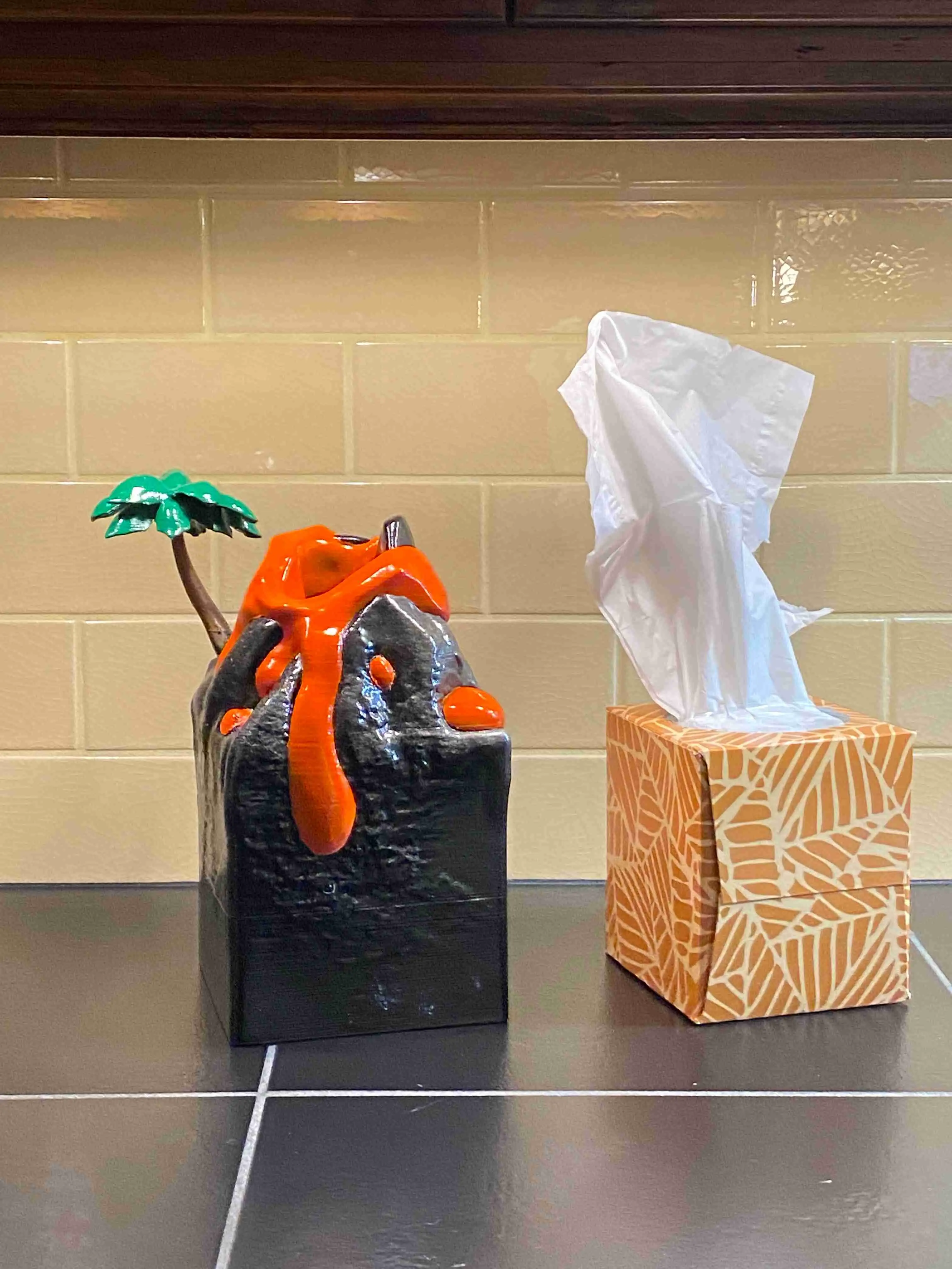 Volcano Tissue Box