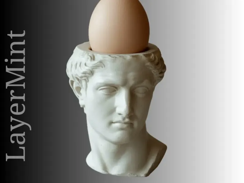 Classical Bust Egg Holder – Ancient Greek Roman Style 3D