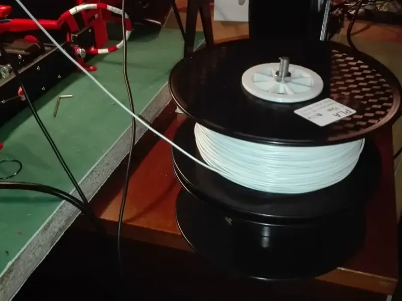 horizontal filament spool holder - spool recycle