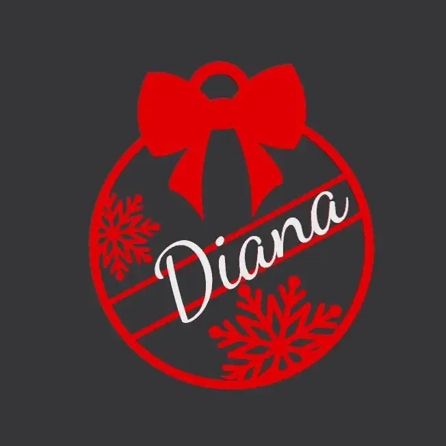 Christmas Ornamnet with name, Diana