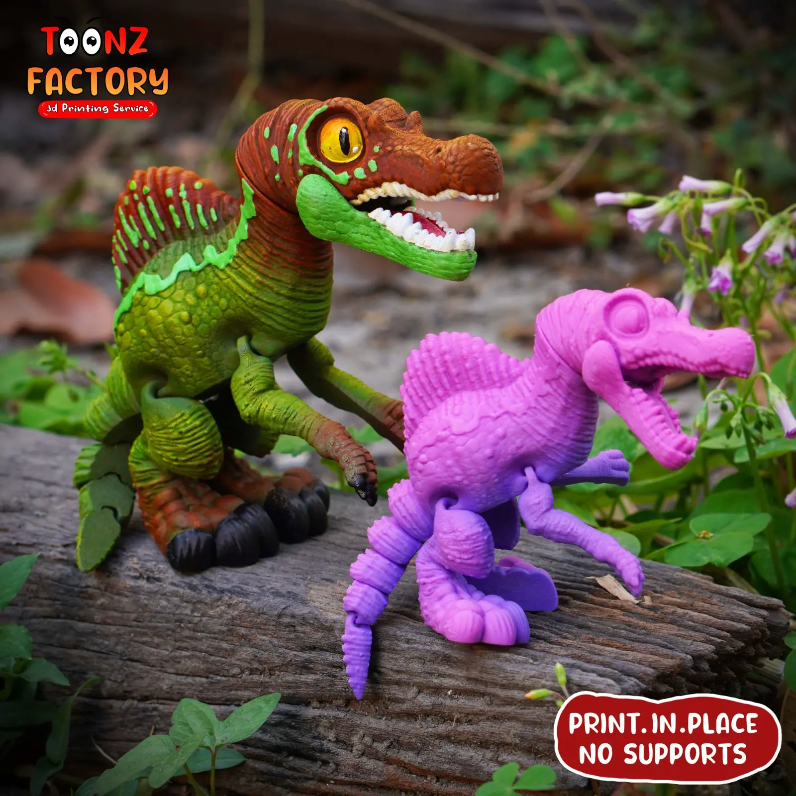 PRINT IN PLACE FLEXI SPINOSAURUS DINOSAUR