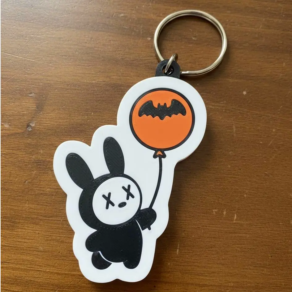 3D Printer Files | 3MF File | Keychain - Rabbit Halloween - stl/3mf ...