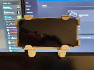 Phone holder for pc screen (improved)