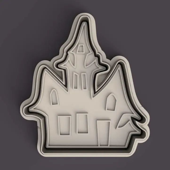 Halloween cookie cutter - haunted house - casa embrujada