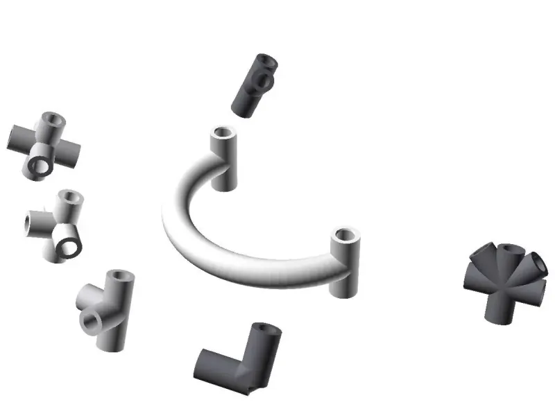 Steckverbinder-Set für modulares Pflanzen-Ranksystem