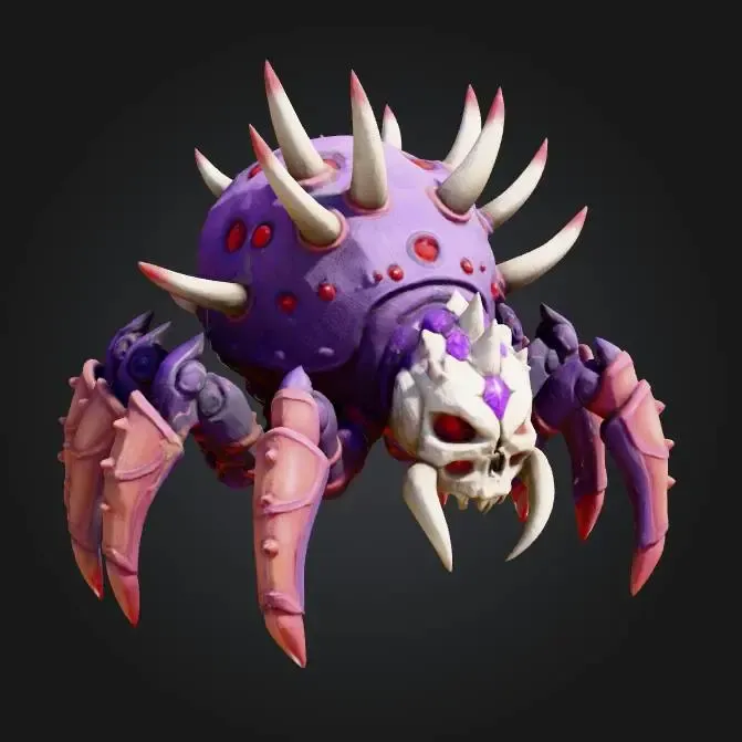 Spiked Arachnid Skullbot D&D tabletop miniature